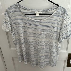 Heather stripe tee